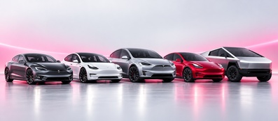 Модельний ряд електромобілів Tesla: Model S, Model 3, Model X, Model Y та Cybertruck